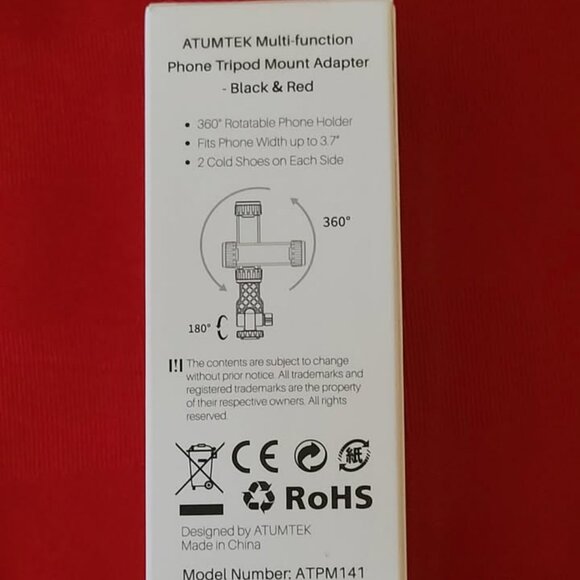 BRAND NEW, ATUMTEK, MULTI-FUNCTION PHONE TRIPOD MOUNT ADAPTER!!! - Picture 3 of 3